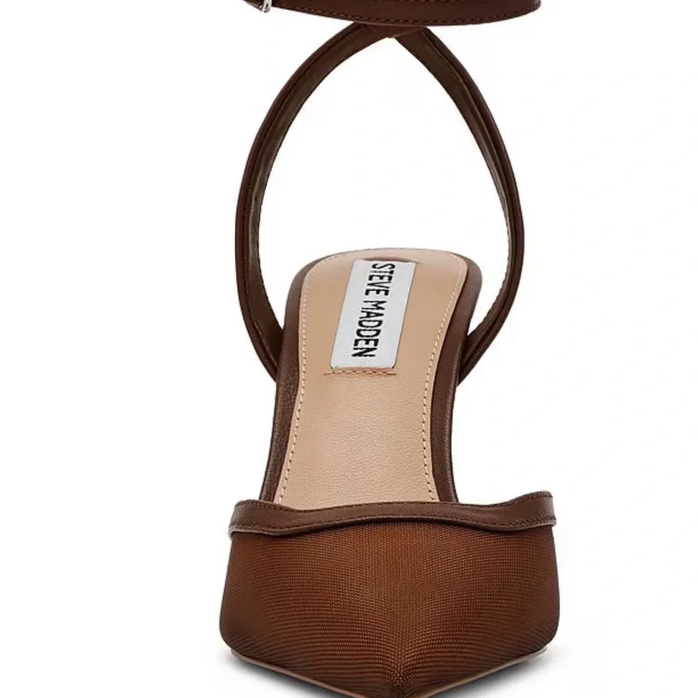 Steve Madden Alliance Brown Mesh Pointed Toe Heels BRAND NEW IN BOX